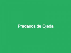 Pradanos de Ojeda