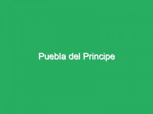 Puebla del Principe