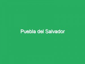 Puebla del Salvador