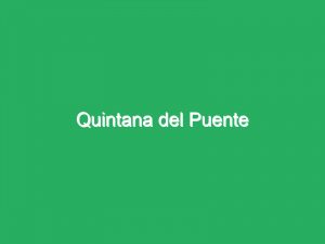 Quintana del Puente