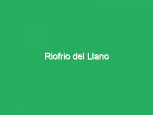 Riofrio del Llano