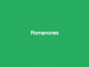Romanones