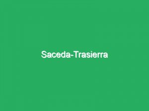 Saceda-Trasierra