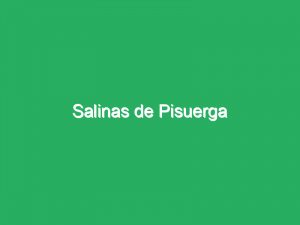 Salinas de Pisuerga