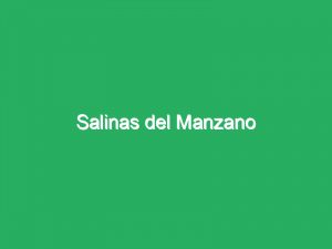 Salinas del Manzano