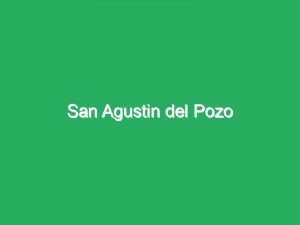 San Agustin del Pozo