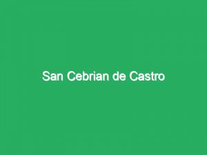 San Cebrian de Castro