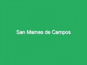 San Mames de Campos