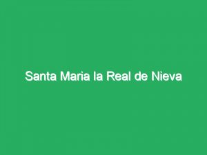 Santa Maria la Real de Nieva