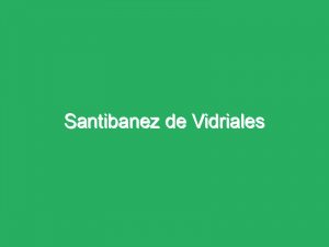 Santibanez de Vidriales