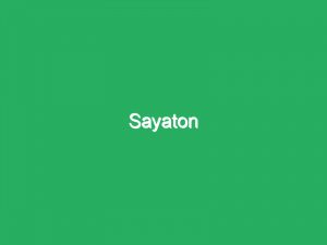 Sayaton