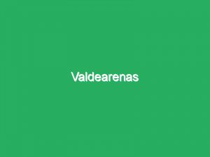 Valdearenas