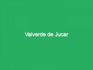 Valverde de Jucar