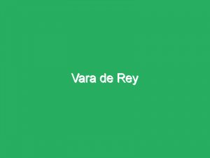 Vara de Rey