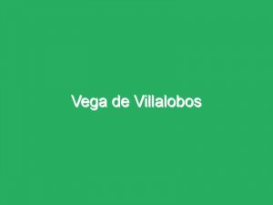 Vega de Villalobos