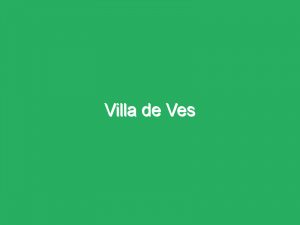 Villa de Ves