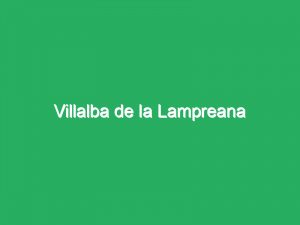Villalba de la Lampreana