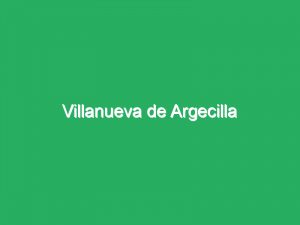 Villanueva de Argecilla