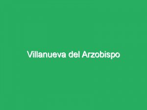 Villanueva del Arzobispo
