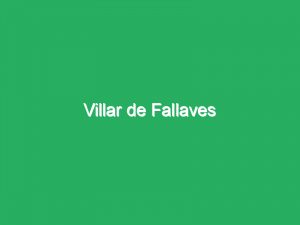 Villar de Fallaves