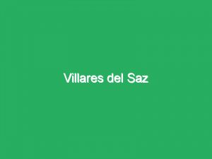 Villares del Saz