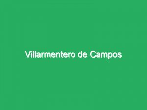 Villarmentero de Campos