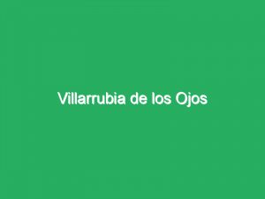 Villarrubia de los Ojos