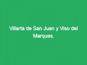 Villarta de San Juan y Viso del Marques.