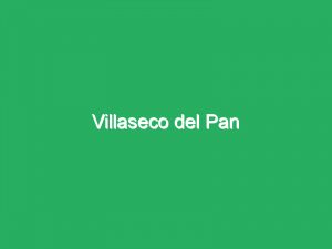 Villaseco del Pan