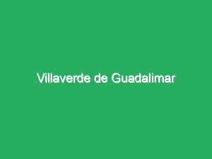 Villaverde de Guadalimar