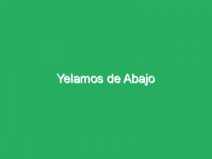 Yelamos de Abajo