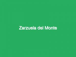 Zarzuela del Monte