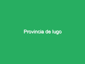 Provincia de lugo