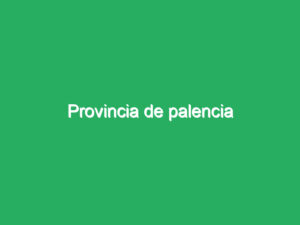 Provincia de palencia