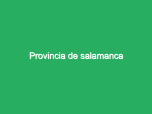 Provincia de salamanca